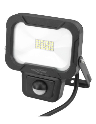 Robuuste en compacte 10 W ANSMANN Luminary LED-wandspot met PIR-bewegingsmelder