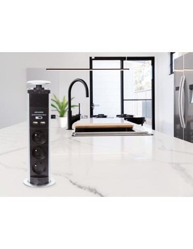 POP-UP STEKKERBLOK MET 3 STOPCONTACTEN - 2 x...