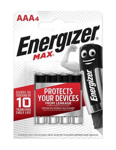 Blister 4 piles AAA  Alkaline MAX ENERGIZER
