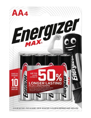 Blister 4 piles AA  Alkaline MAX ENERGIZER