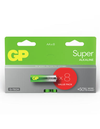 AA batterij GP Alkaline Super 1,5V 8 stuks