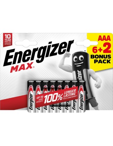 ENERGIZER AAA MAX 6+2 GRATIS