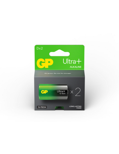 D Mono batterij GP Alkaline Ultra Plus 1,5V 2 stuks