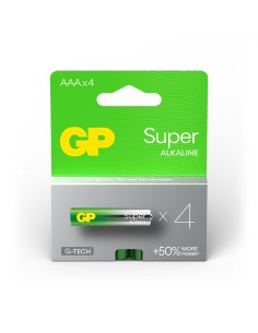 AAA pile GP Alkaline Super 1-5V 4 pièces