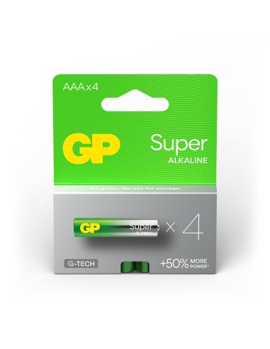 AAA pile GP Alkaline Super 1-5V 4 pièces
