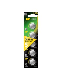 CR2025 GP Lithium Pile bouton 3V 5 pièces