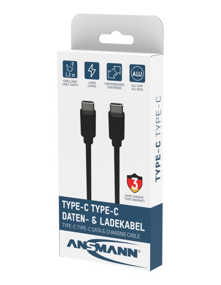 ANSMANN High-quality type-C / type-C USB data and charge cable