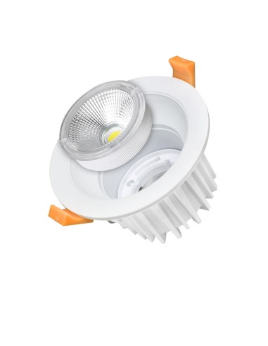 OPTONICA 35W LED COB DOWNLIGHT ROUND, EXCHANGEABLE, 6000K.
