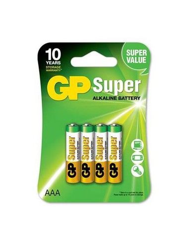 AAA pile GP Alkaline Super 1-5V 4 pièces