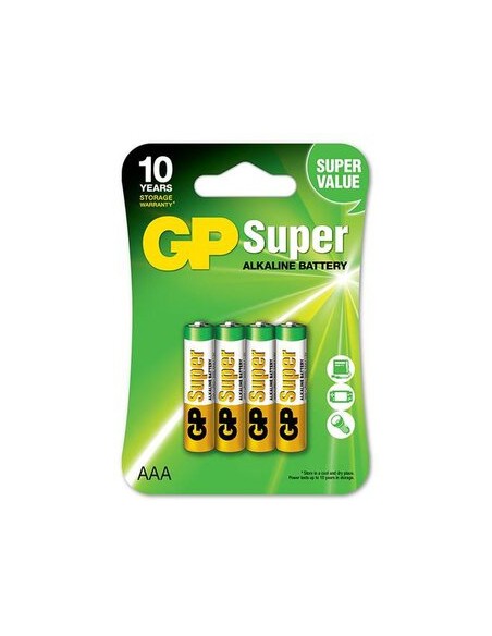 AAA pile GP Alkaline Super 1-5V 4 pièces
