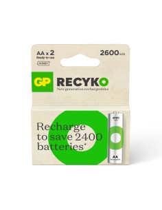 Blister 2 accus NiMH ReCyko plus AA 2600mAh GP