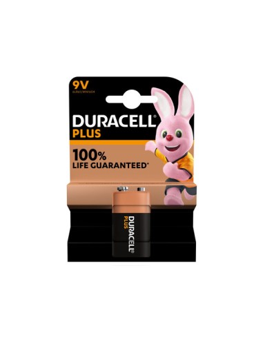 9V batterij  DURACELL PLUS 100% Plus 1,5V 1 stuk