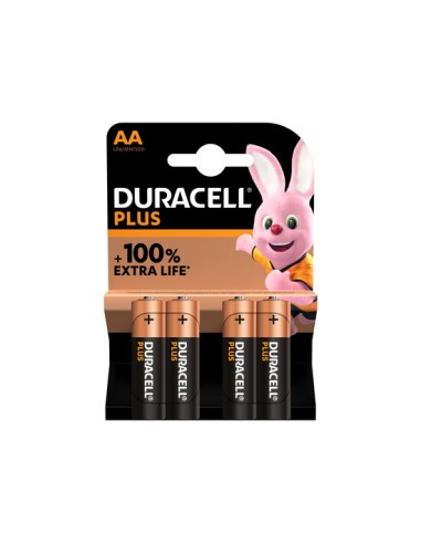 Blister 4 piles AA PLUS 100% DURACELL