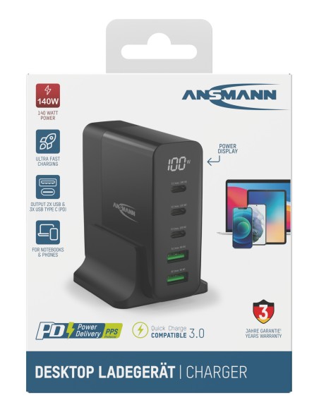 Desktop Charger with display DC5140PD 140W ANSMANN