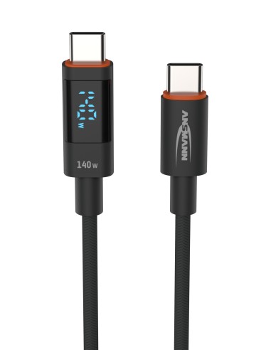 ANSMANN USB-C USB-C cable, 200 cm display 140W