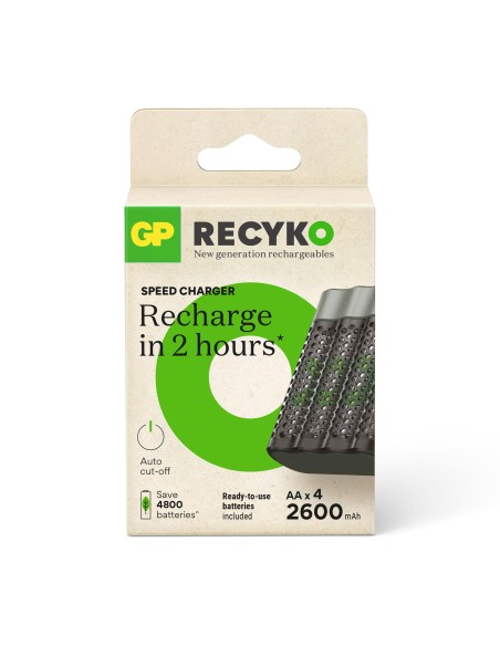 USB batterijlader GP M452 4 x ReCyko AA 2600 mAh