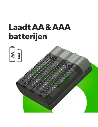 USB batterijlader GP M452 4 x ReCyko AA 2600 mAh
