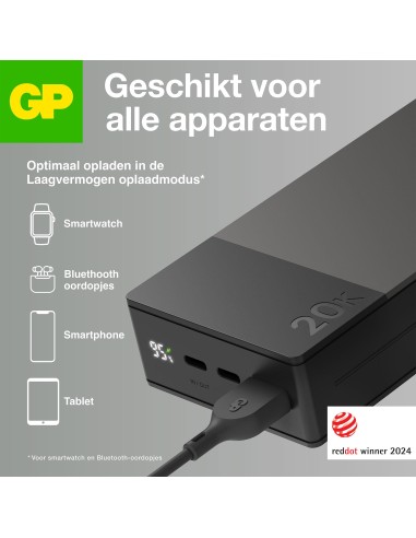 Powerbank GP M20B bleu 20.000mAh 1x USB-A 2x...