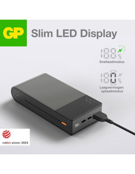 Powerbank GP M20B bleu 20.000mAh 1x USB-A 2x USB-C ports