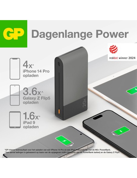 Powerbank GP M20B bleu 20.000mAh 1x USB-A 2x USB-C ports