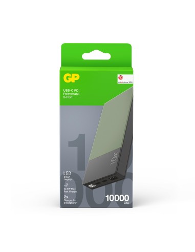 Powerbank GP M10C grijs 10.000 mAh 1x USB-A 2x...