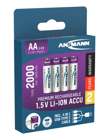 ANSMANN LION ACCU RECHARGEABLE 1.5v LION