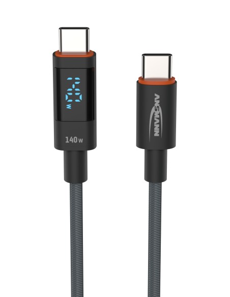 ANSMANN USB-C USB-C cable, 120 cm display 140W