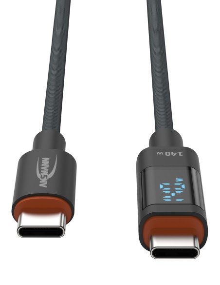ANSMANN USB-C USB-C cable, 120 cm display 140W