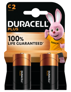 Blister 2 piles C PLUS 100% DURACELL