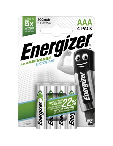 ENERGIZER RECHARGEABLE AAA 800 mAh /4