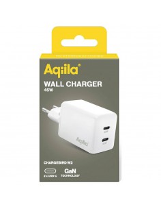 Aqiila Chargebird W2 Adaptateur 45W 2x USB-C GAN 2