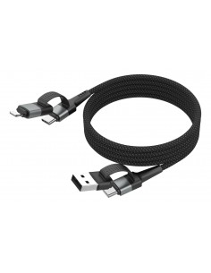 ANSMANN Magnetic cable USB-A -C to USB-C/LIGHTN 120 cm
