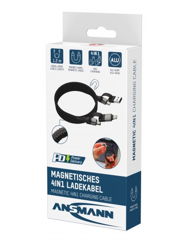 ANSMANN Magnetic cable USB-A -C to USB-C/LIGHTN...