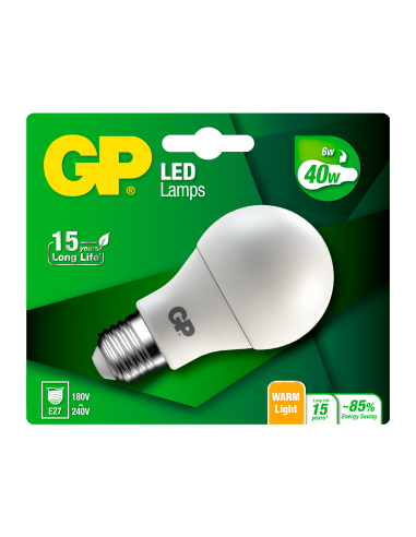 GP CLASSIC E27 A60 5,3W 40W