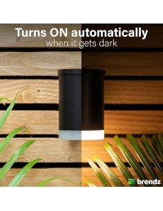Brendz Solar Wall Light Accra V2 Black
