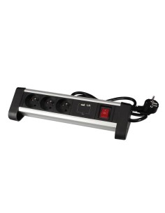 MULTIPRISE DE TABLE - 3 PRISES - 2 PORTS USB - 2.4 A -...