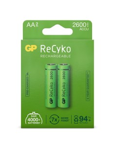 Blister 2 accus NiMH ReCyko plus AA 2600mAh GP
