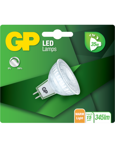 Ampoule LED GP 084983 GU5.3 MR16 Réflecteur DIM 4.7W 1 pièce