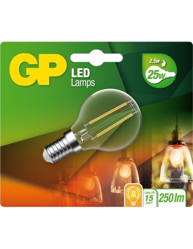LED lamp GP 078104 E14 A45 Mini Globe Filament 2,5W 1 stuk