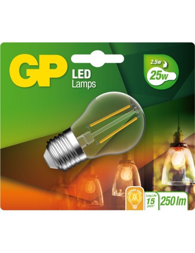 LED lamp GP 078111 E27 A45 Mini Globe Filament 2,5W 1 stuk