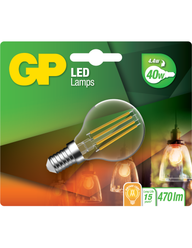 LED lamp GP 078142 E14 A45 Mini Globe Filament 4W 1 stuk