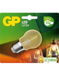 Ampoule LED GP 080596 E27 A45 Mini  Globe Filament Gold...