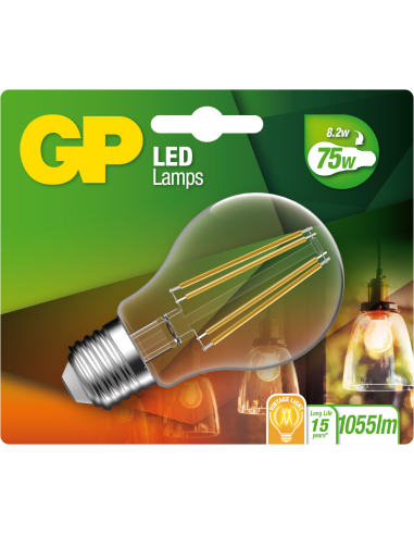 LED lamp GP 079934 E27 A60 Classic Filament 8.2W 1 Stuk