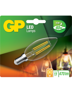 LED lamp GP 078128 E14 B35 Candle Filament 4W 1 stuk